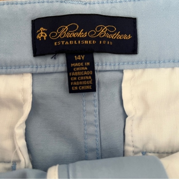 Brooks Brothers baby blue boys shorts Sz 14y classic *M7 - Picture 3 of 3